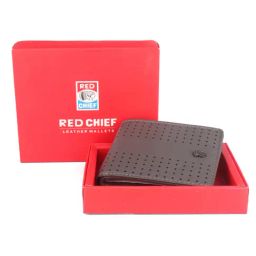 Red Chief Grey Perforated Leather Bi-Fold Wallet for Men image 4