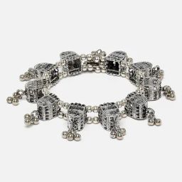 Panash Silver Plated Oxidized Bangle image 4