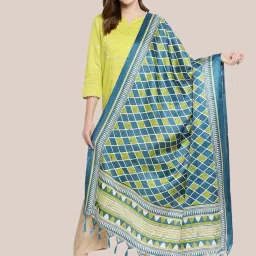 Dupatta Bazaar Blue Printed Dupatta image 1