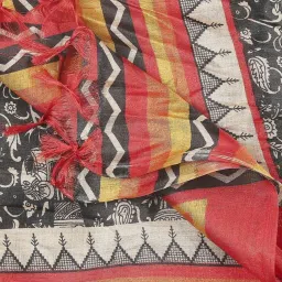 Dupatta Bazaar Black Printed Dupatta image 5
