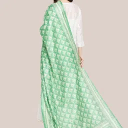 Dupatta Bazaar Light Green Printed Dupatta image 2