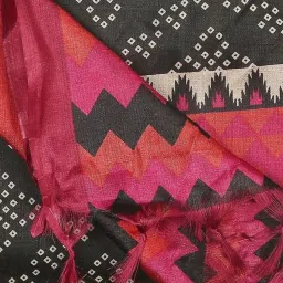 Dupatta Bazaar Black Printed Dupatta image 5