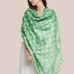 Dupatta Bazaar Light Green Printed Dupatta image 4