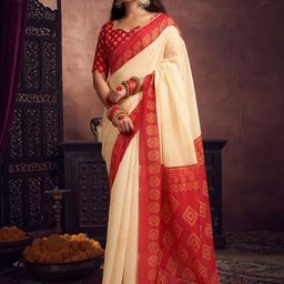 DIVASTRI Ethnic Motifs Silk Cotton Baluchari Saree-image-21