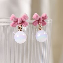 DressBerry Bow & Spherical Drop Earrings-image-70