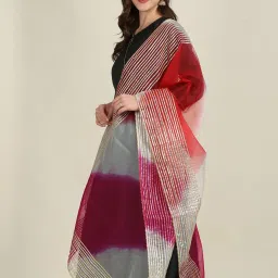 Dupatta Bazaar Red & Pink Zari Work Dupatta image 2