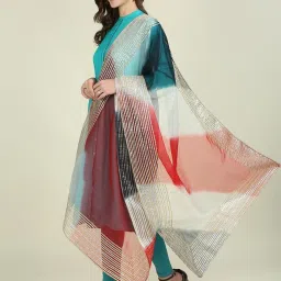 Dupatta Bazaar Red Zari Work Dupatta image 3