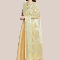 Dupatta Bazaar Light Green Zari Work Dupatta image 3