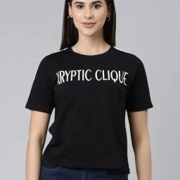 Kryptic Black Cotton Printed T-Shirt-picture-24