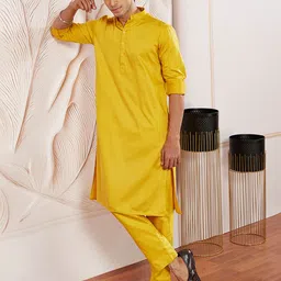 VASTRAMAY Men Regular Kurta with Pyjamas-picture-11