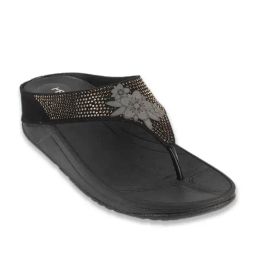 Metro Women's Black Thong Wedges-image-63