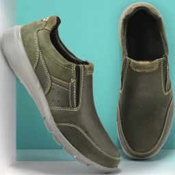 Woodland Men's Olive Green Slip-On Shoes-picture-43