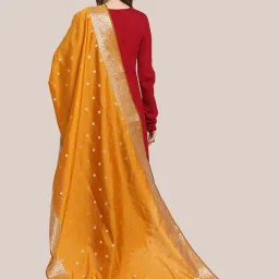 Dupatta Bazaar Mustard Woven Pattern Dupatta image 2