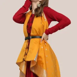 Dupatta Bazaar Mustard Woven Pattern Dupatta image 4