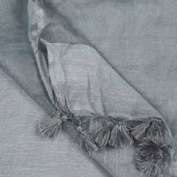 Dupatta Bazaar Grey Linen Dupatta image 5