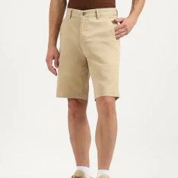 United Colors Of Benetton Beige Cotton Blend Slim Fit  Shorts-image-71