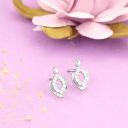 GIVA 92.5 Sterling Silver Touch Of Grace Stud Earrings for Women-image-59