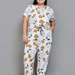 Nexus by Lifestyle Grey Cotton Printed T-Shirt Pyjama Set-image-27