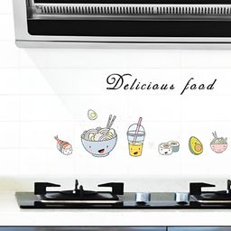 Asian royal Yellow & Blue Printed Self Adhesive Wall Sticker-image-46