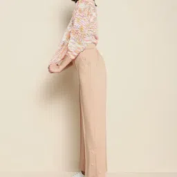 Vero Moda Beige Regular Fit High Rise Pants-image-91