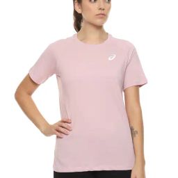 Asics Solid SS Pink T-Shirt-picture-11