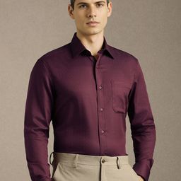 Louis Philippe Textured Cotton Formal Shirt-image-73