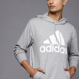 ADIDAS Brand Logo Printed Hooded Sweatshirt-image-35