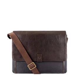 Hidesign Aiden 01 AM 003 Dark Brown Textured Medium Cross Body Bag-image-13