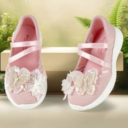 KazarMax Butterfly Cluster Ballerina Flats - Pink-image-87