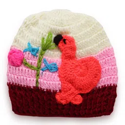 MayRa Knits Bird Detailed Hand Knitted Cap - Cream-picture-15