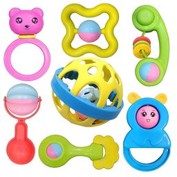 YAMAMA Rattle Set With Teethers For New Born Babies Rattle Baby Toy Colourful Non-Toxic Rattle Bell Cartoon Toy Educational Toy For Baby Learning Toy For Kids Toddlers And New Born Babies - (Pack of 7  Design And Color May Vary)-22
