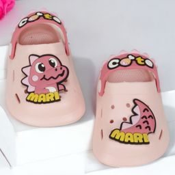 Lil Lollipop Dinosaur Applique Detailed Anti Slip Slingback Clogs - Pink-image-55