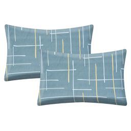 RRC Super Soft Brushed Microfiber Cotton Standard SizePillow Cover - Blue-image-74