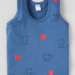 Tango Single Jersey Knit Sleeveless Vest With Teddy Bear & Heart Print - Blue-image-64