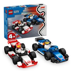 LEGO City F1 Williams Racing & Haas F1 Race Cars Vehicle Toy Set 92 Pieces - 60464-21