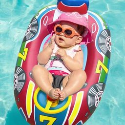 Muren Float Ring, Eco-Friendly Leg Openings Design Swimming Float Seat with steering wheel for Kids 6-36 months -Multicolor-10