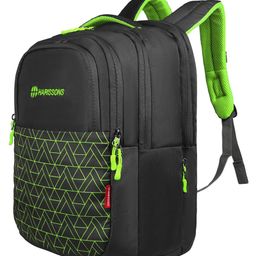 HARISSONS Trigon Black Green Casual Backpack for Men & Women.( Height 16.9 Inches)-image-7
