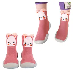 Bembika Bunny Face Designed Applique Detailed Socks Shoe - Blue-picture-34
