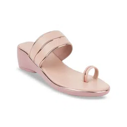 Mast & Harbour Textured Party Wedge Sandals with Buckles-55