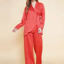 KATLINE Tie-Up Long Sleeves Shirt With Trousers Co-Ords-picture-27