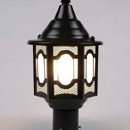 KINIS Black & White Frustum Shaped Weatherproof Outdoor Pole Lamp-image-58