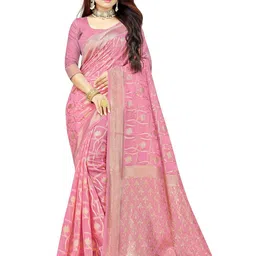 Moda Rapido Woven Design Pure Cotton Banarasi Saree-picture-13