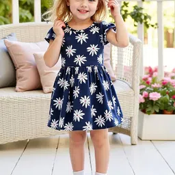 Billion Girls Floral Print Round Neck Fit & Flare Dress-picture-18