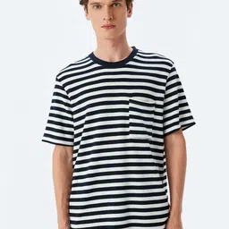 Koton Men Striped Round Neck T-shirt-image-13