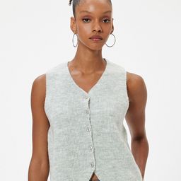 Koton Self Design Sleeveless Cardigan-picture-47