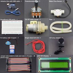 Measure the value of water flow using water flow sensor and DC water pump 12 V interfacing with Arduino uno - KT860Measure the value of water flow using water flow sensor and DC water pump 12 V interfacing with Arduino uno - KT860 image 1