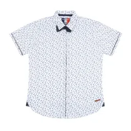 Gini & Jony Kids White Printed Shirt With Bow-image-14
