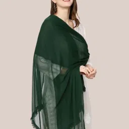 Dupatta Bazaar Bottle Green Dupatta image 3