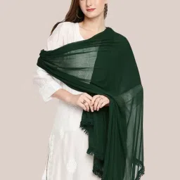 Dupatta Bazaar Bottle Green Dupatta image 4