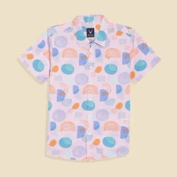 Allen Solly Boys Pink Print Casual Shirt-image-57